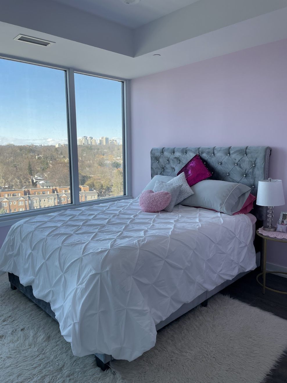 Master bed with view